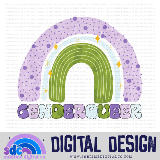 Genderqueer Rainbow 2 • Pride • Instant Download • Sublimation Design