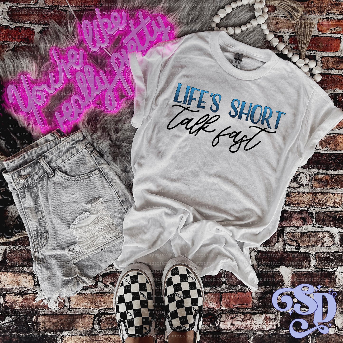 Life's Short • Mom & Daughter • Instant Download • Sublimation Design