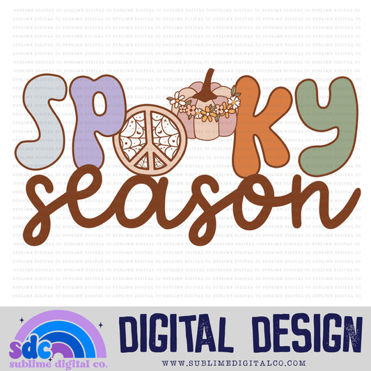 Spooky Season • Groovy Retro • Halloween • Instant Download • Sublimation Design