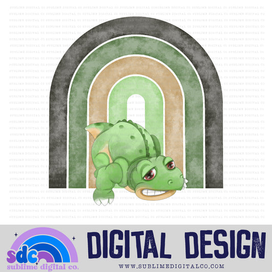 Green Dinosaur Rainbow • Dinosaurs • Instant Download • Sublimation Design
