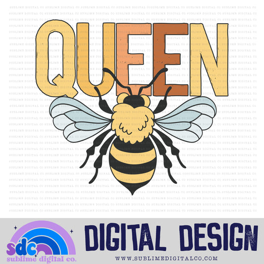 Queen Bee • Groovy Retro • Bees • Instant Download • Sublimation Design