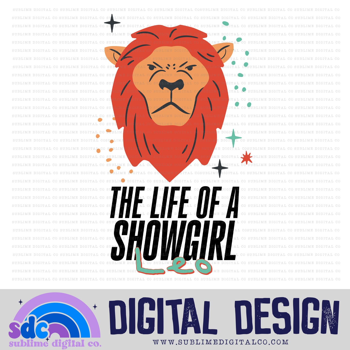 Leo - Zodiac [2 Files] • TS • Instant Download • Sublimation Design