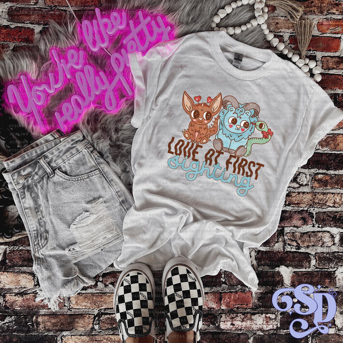 Love At First Sighting • Valentine’s Day • Instant Download • Sublimation Design