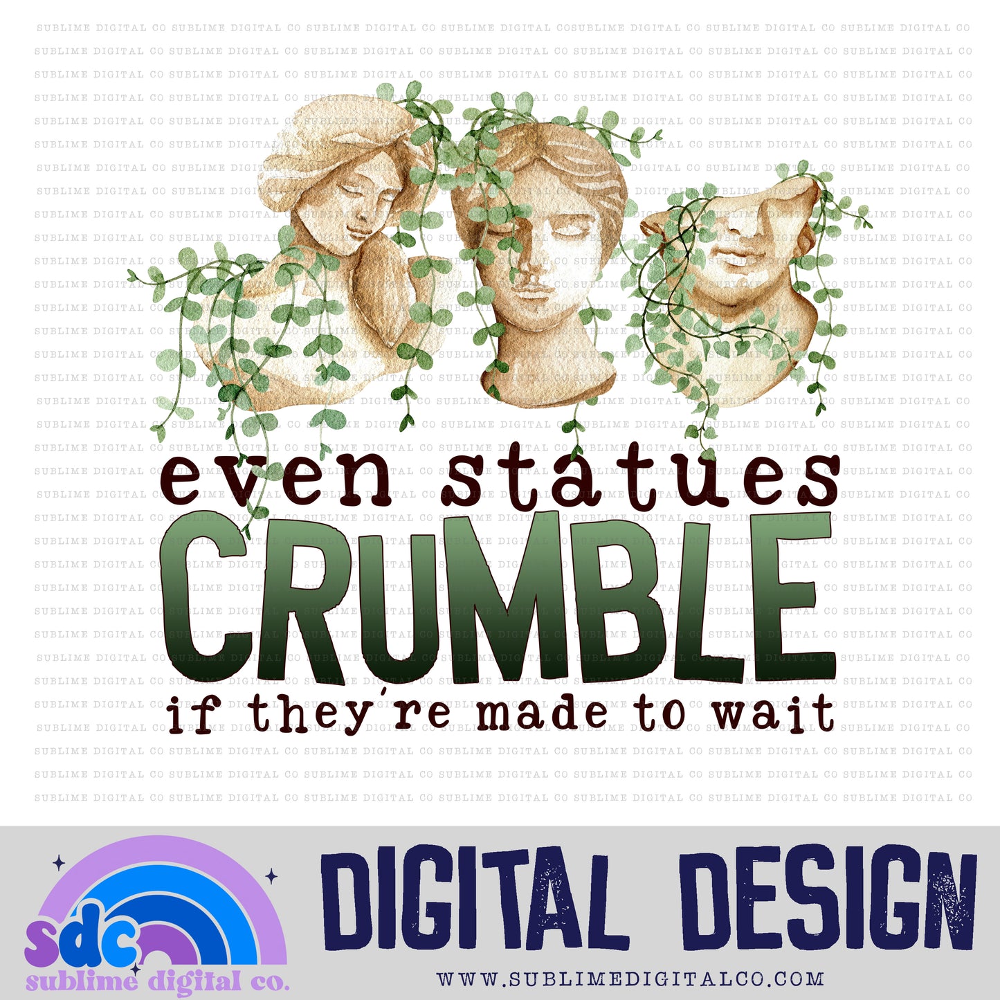 Statues Crumble • TS • Instant Download • Sublimation Design