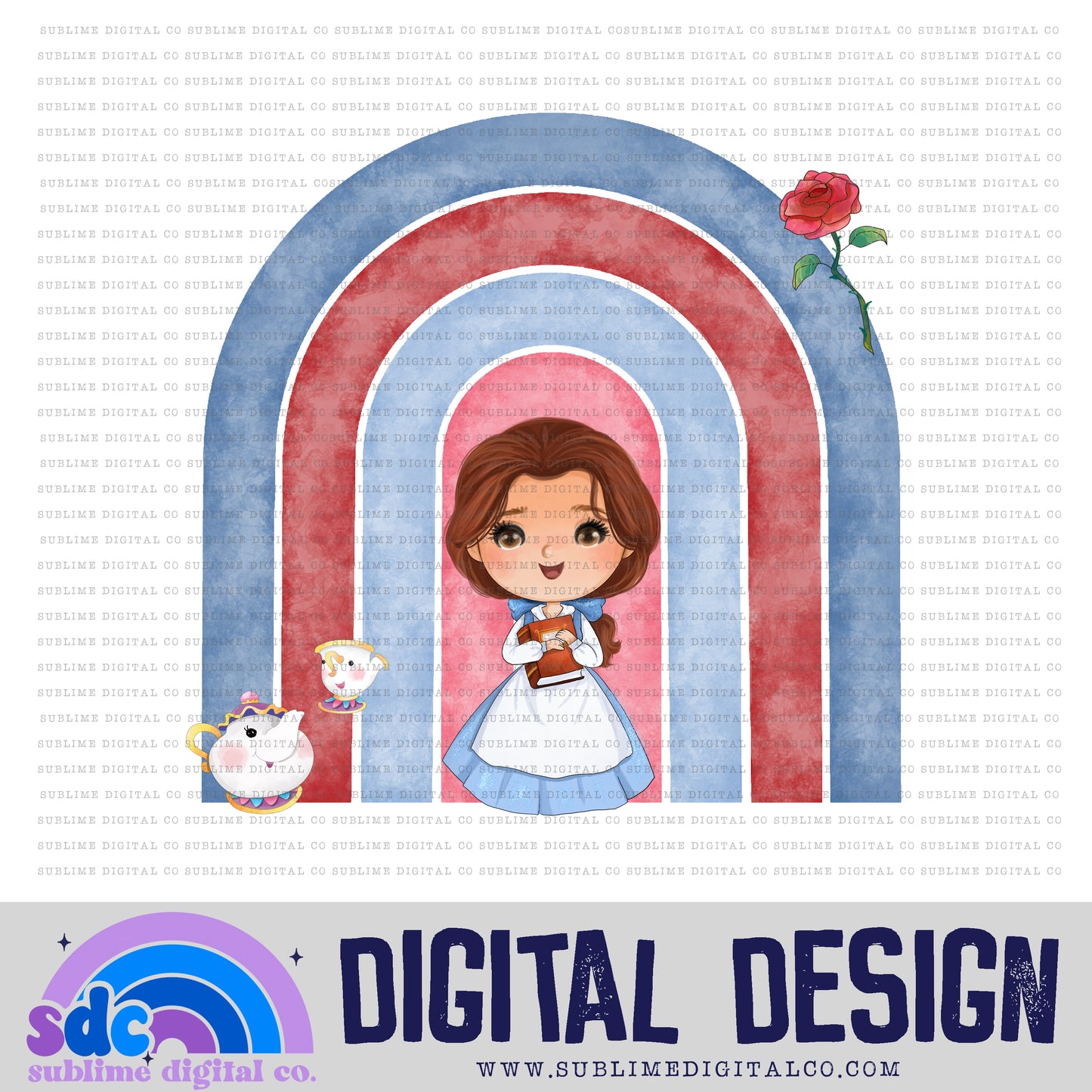 Princess Rainbows • Digital Design Bundles • Instant Download • Sublimation Design