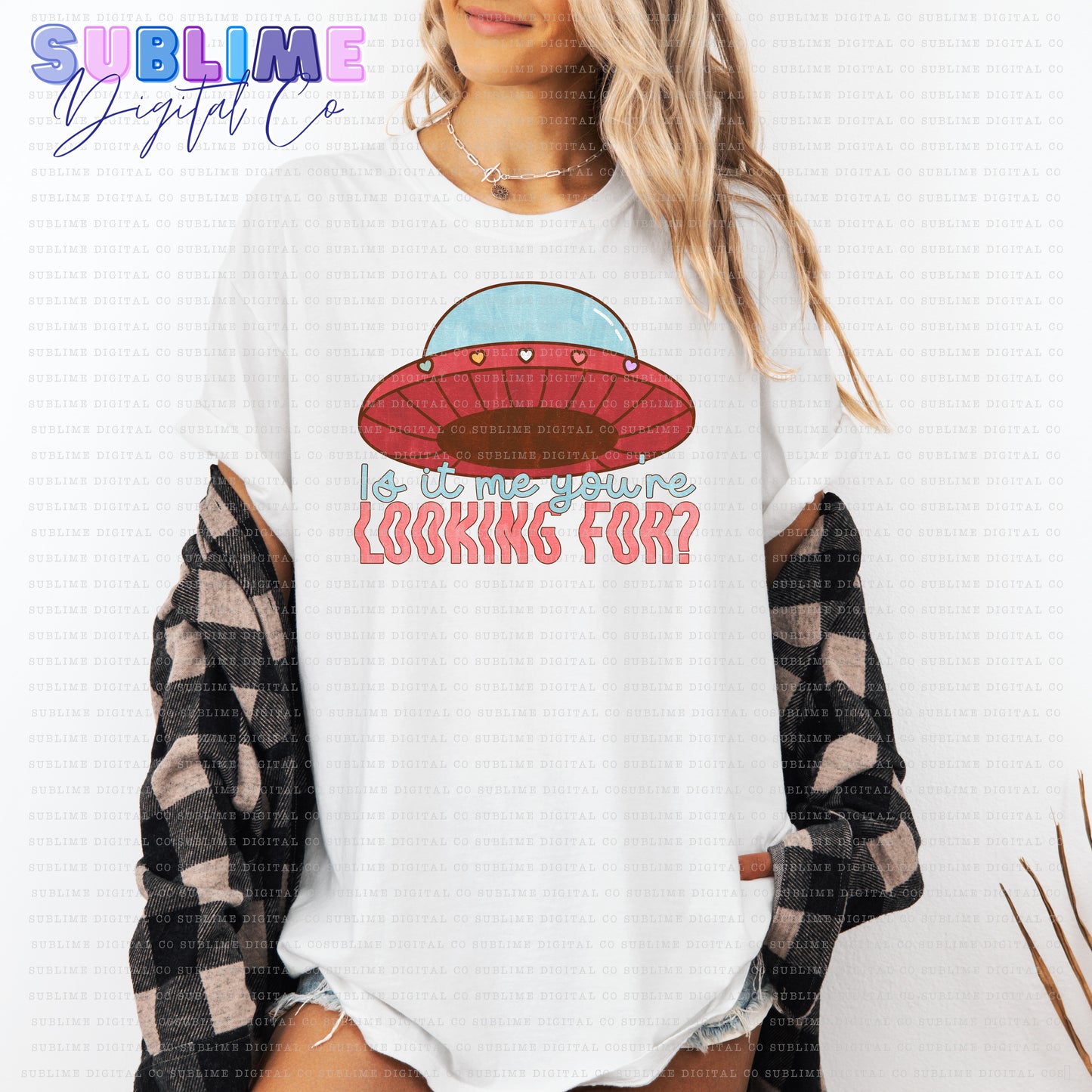 Looking For - UFO • Valentine’s Day • Instant Download • Sublimation Design