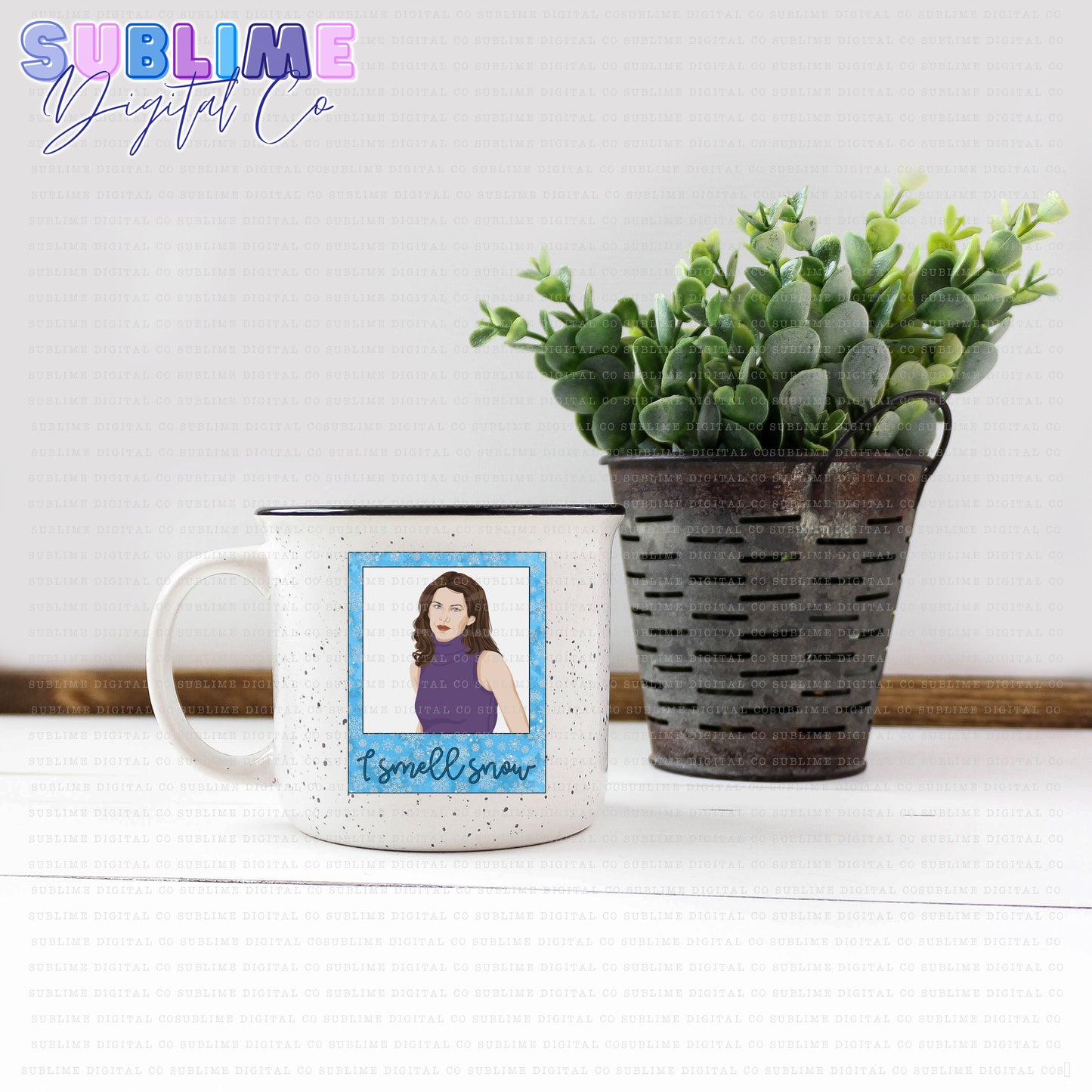 Snow - Frame • Mom & Daughter • Instant Download • Sublimation Design