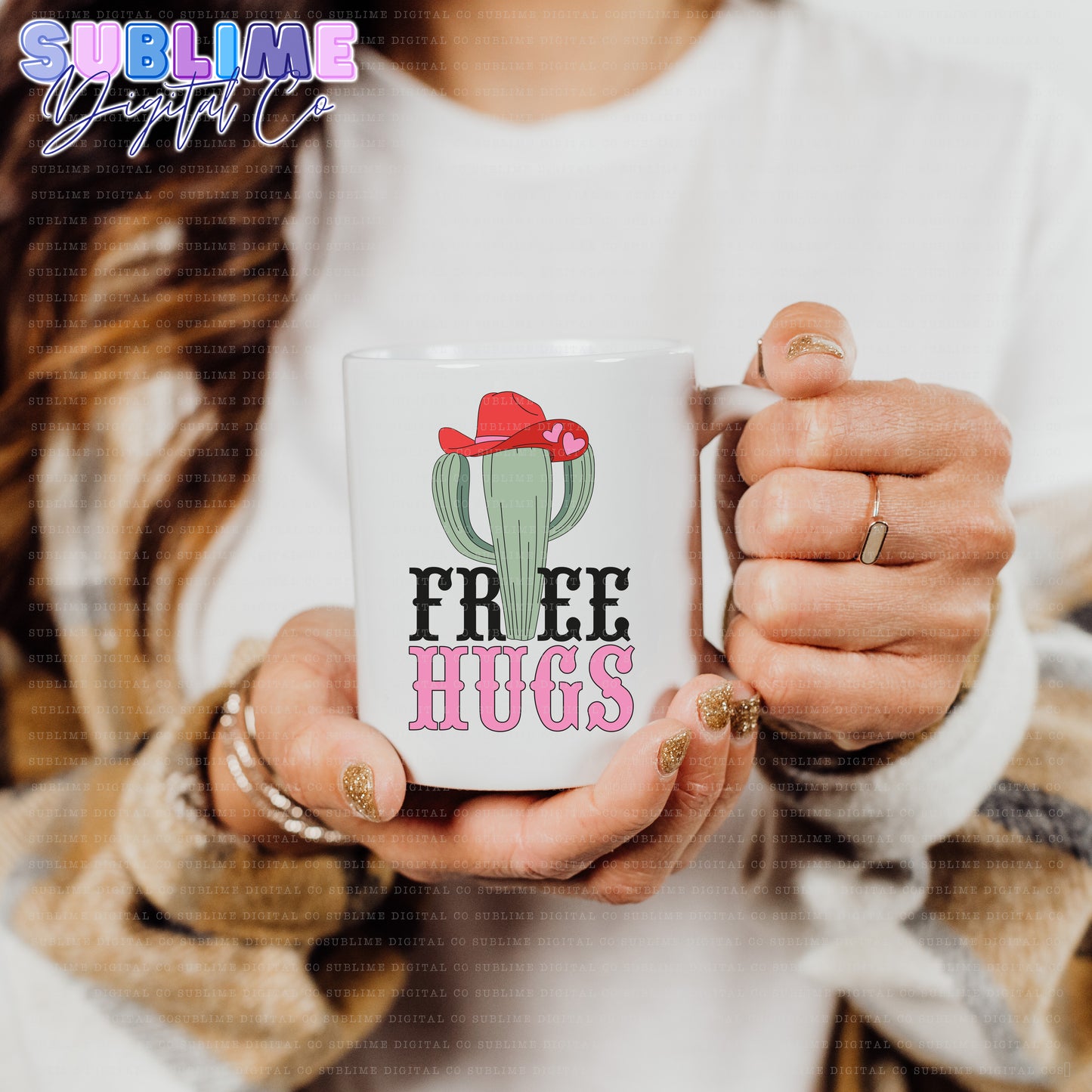 Free Hugs • Valentine’s Day • Instant Download • Sublimation Design