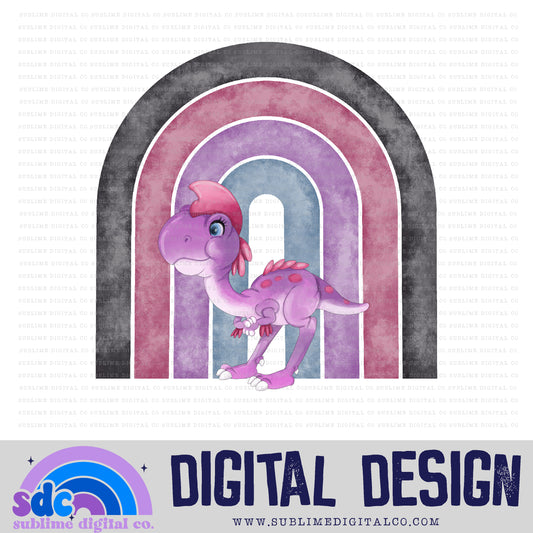 Purple Dinosaur Rainbow • Dinosaurs • Instant Download • Sublimation Design