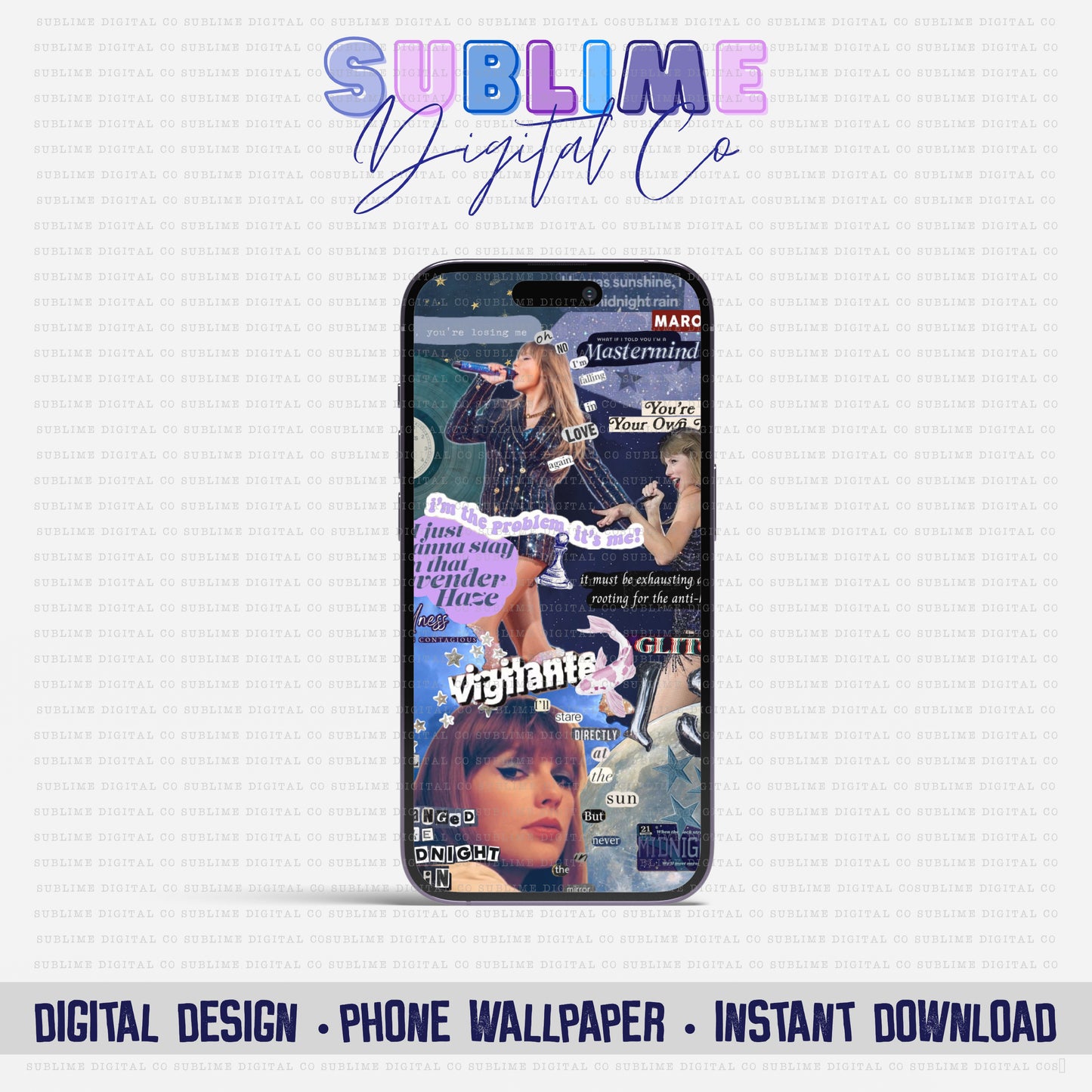 Midnight • Phone Wallpaper Designs • Instant Download • Sublimation Design