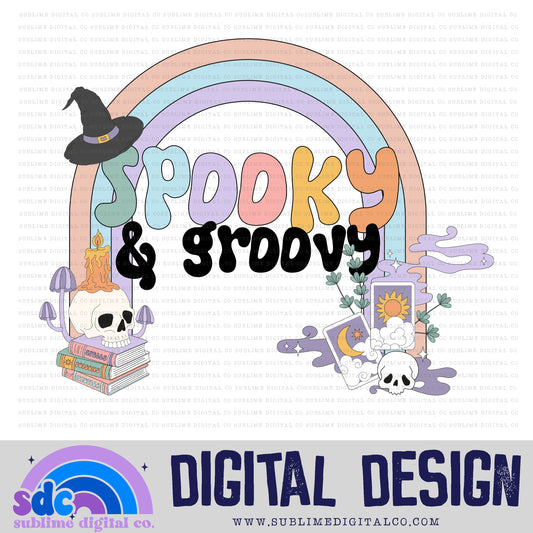 Spooky & Groovy • Groovy Retro • Halloween • Instant Download • Sublimation Design