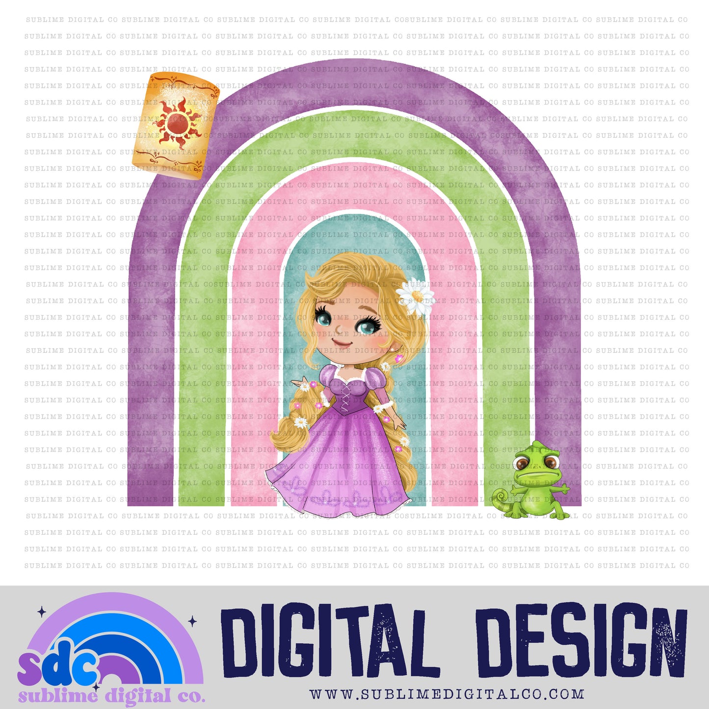 Princess Rainbows • Digital Design Bundles • Instant Download • Sublimation Design