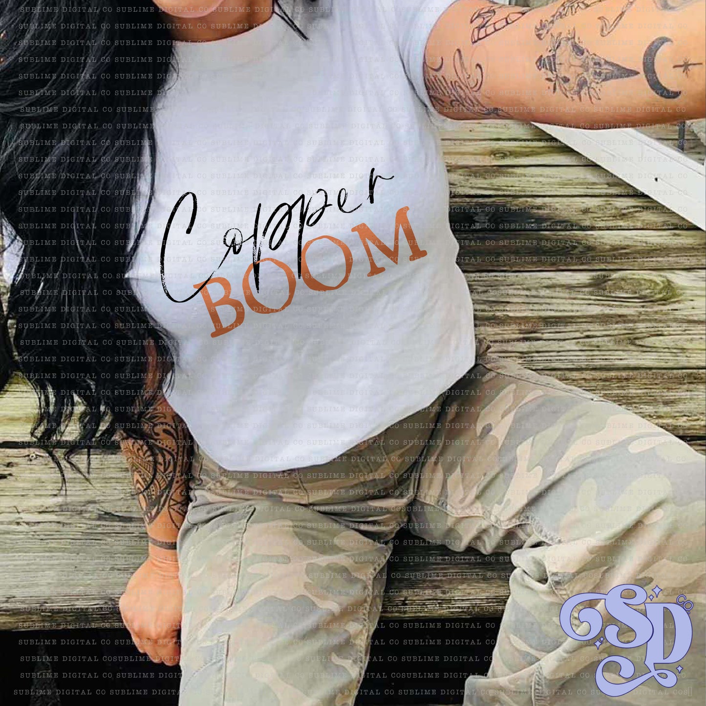 Copper Boom • Mom & Daughter • Instant Download • Sublimation Design