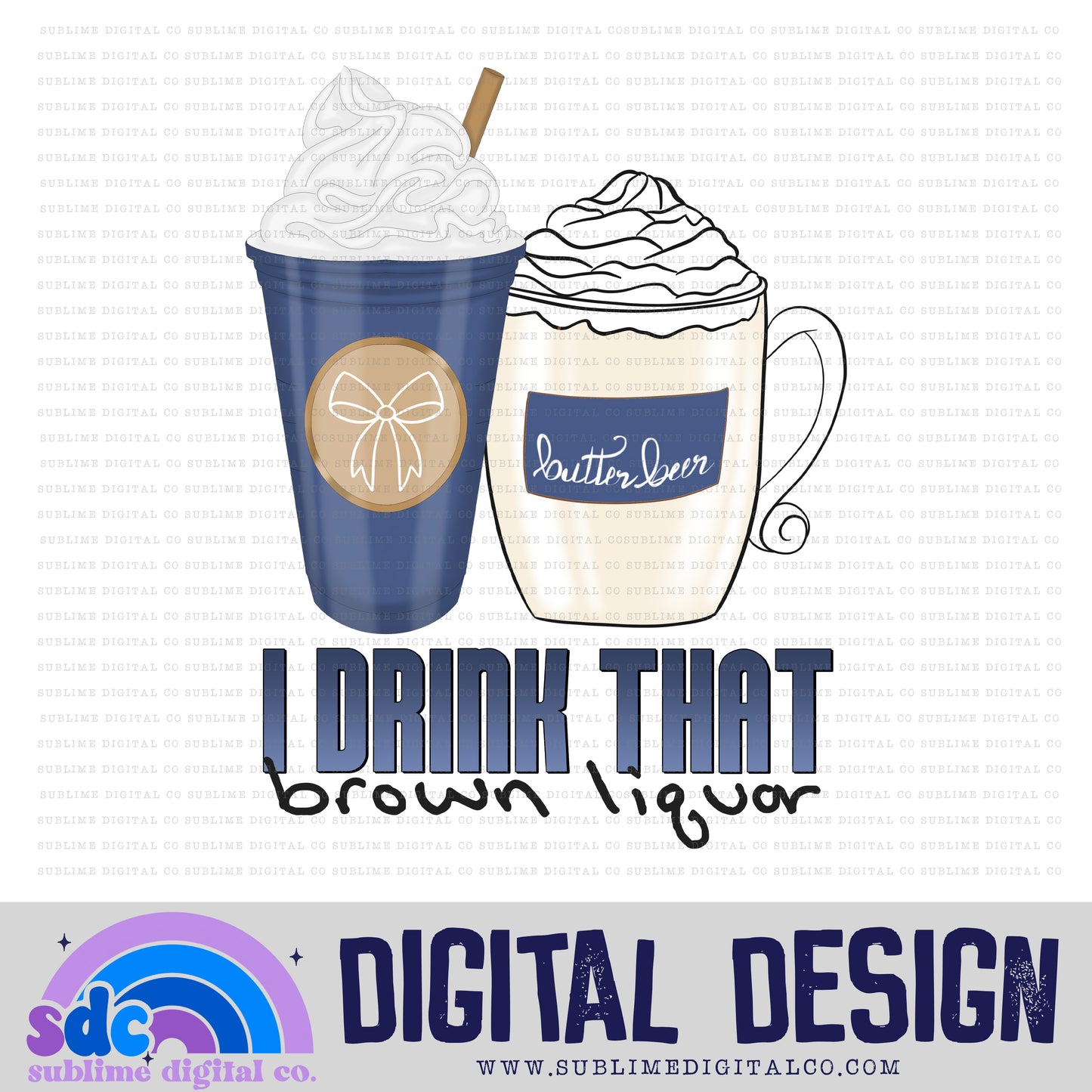 Wizard Coffee - Blue - BL • TS • Instant Download • Sublimation Design