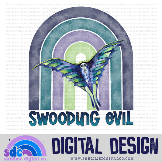 Swooping Creature • Rainbow • Wizards • Instant Download • Sublimation Design