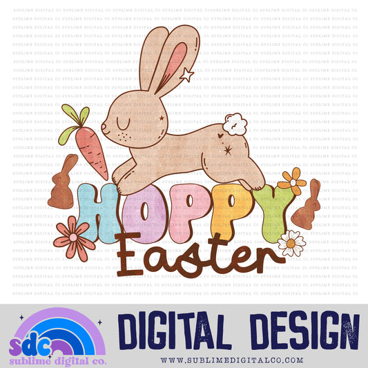 Hoppy Easter | Spring | Sublimation Design | Instant Download | PNG File