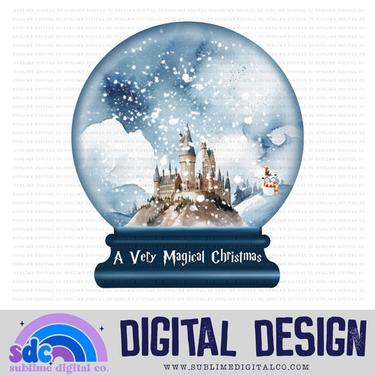Magical School Snow Globe • Wizard • Instant Download • Sublimation Design
