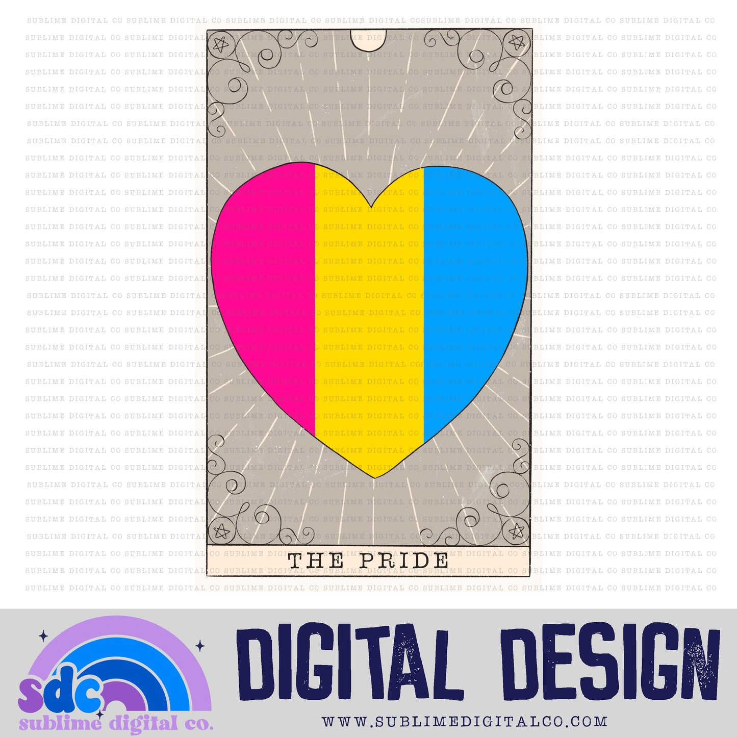 Pansexual Tarot Card • Pride • Instant Download • Sublimation Design