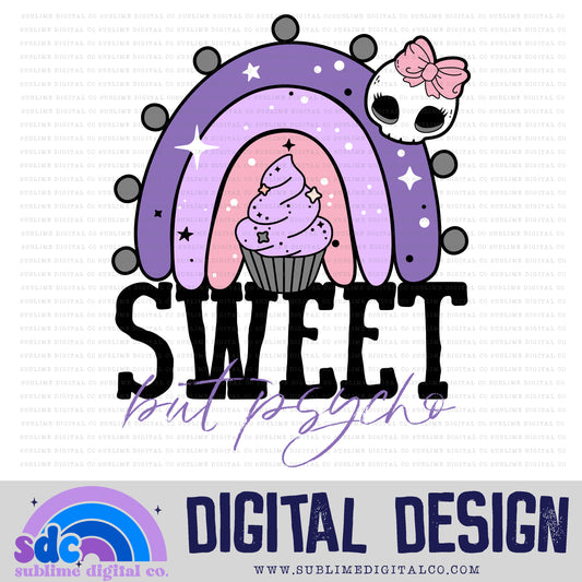 Sweet But Psycho • Pastel • Halloween • Spooky • Instant Download • Sublimation Design