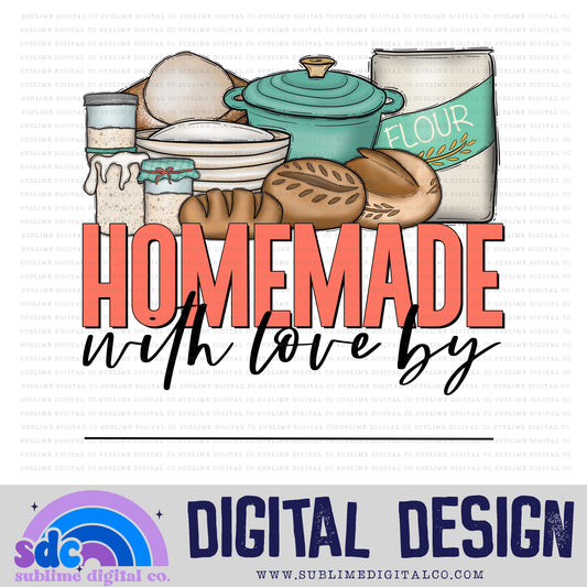 Homemade with Love By - Sourdough • Food & Drinks • Instant Download • Sublimation Design