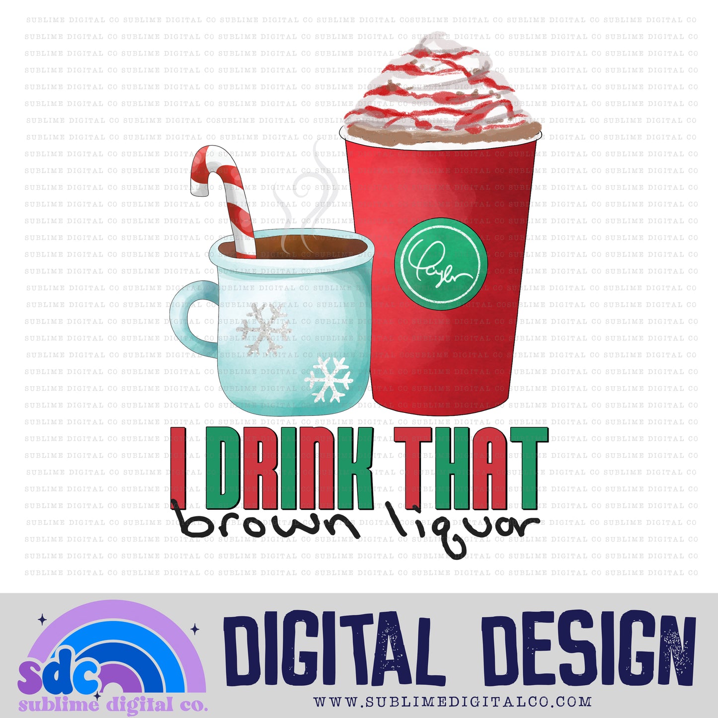 Christmas Coffee - BL • TS • Instant Download • Sublimation Design