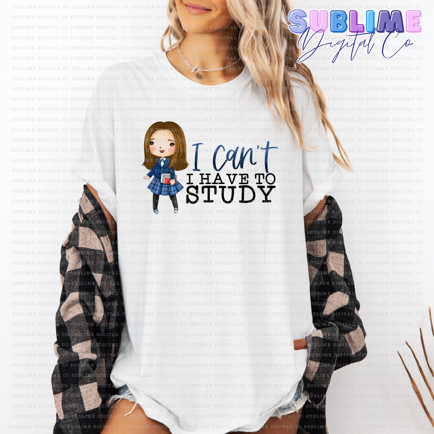 Study • Mom & Daughter • Instant Download • Sublimation Design