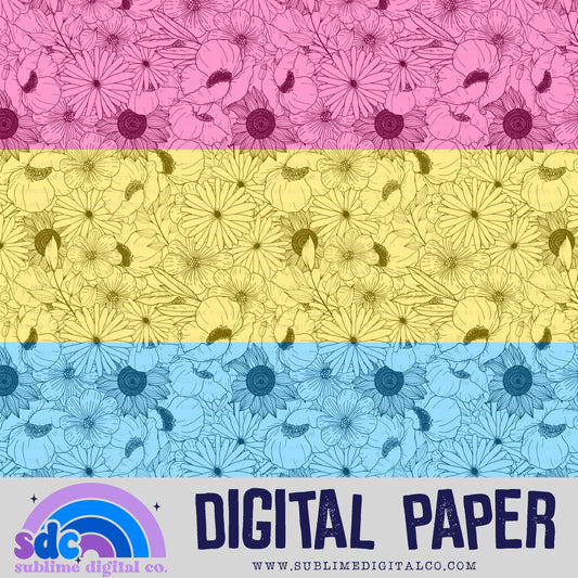 Pan Floral • Pride • Digital Paper • Instant Download