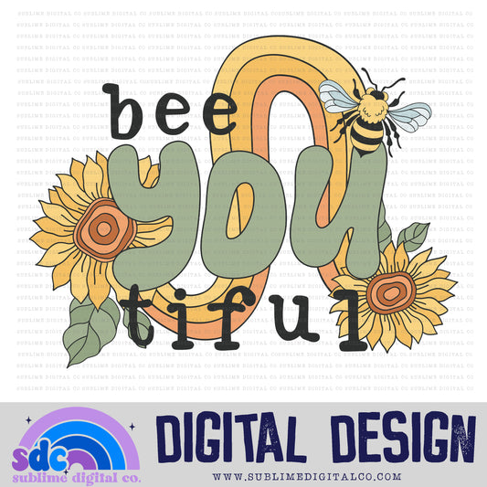 Bee You Tiful • Groovy Retro • Bees • Instant Download • Sublimation Design