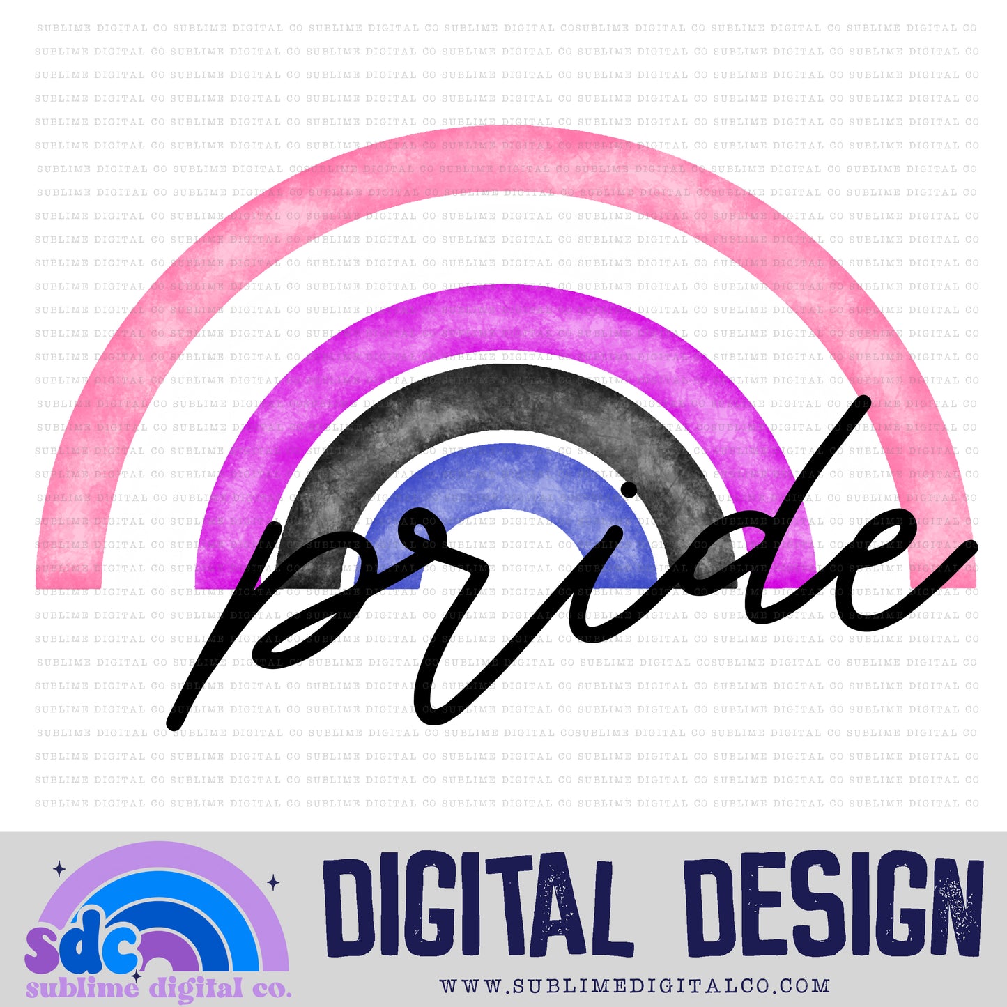 Genderfluid Pride • Rainbows • Pride • Instant Download • Sublimation Design