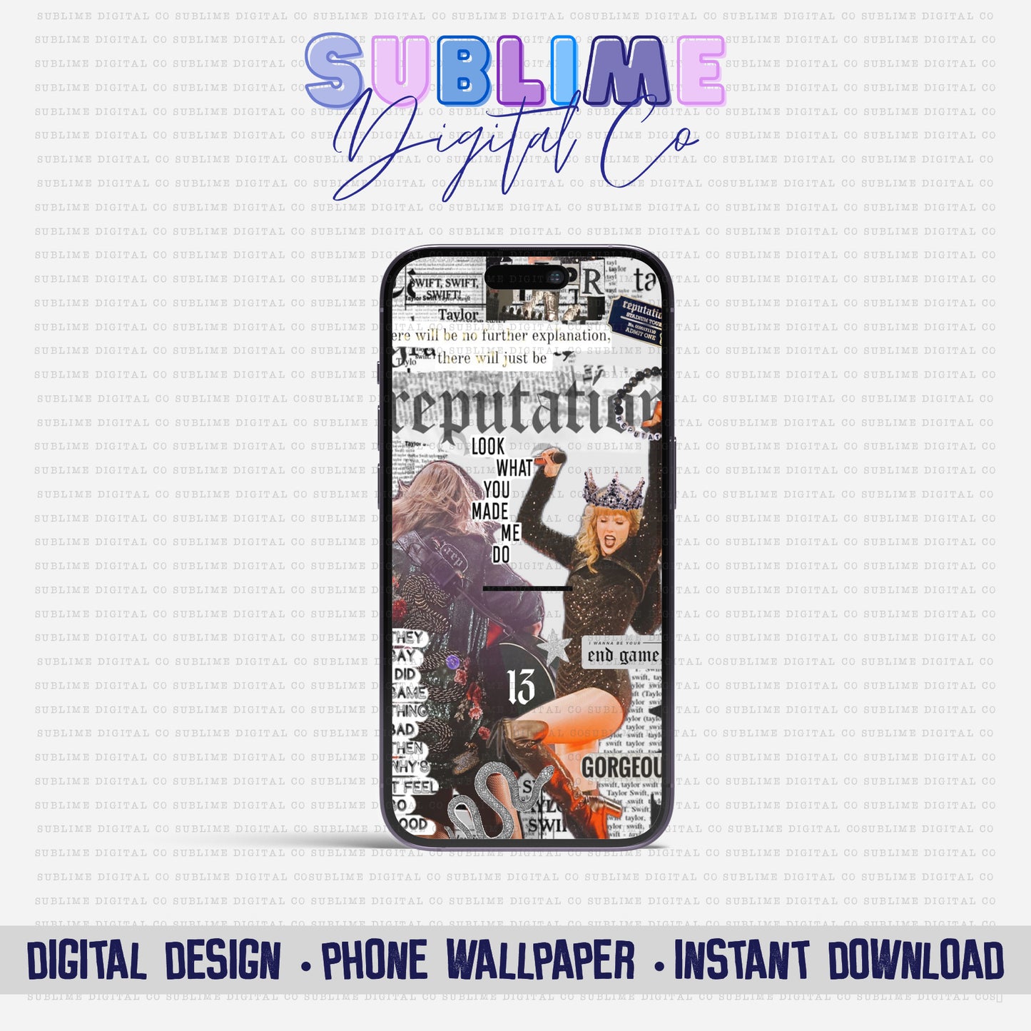 Rep • Phone Wallpaper Designs • Instant Download • Sublimation Design