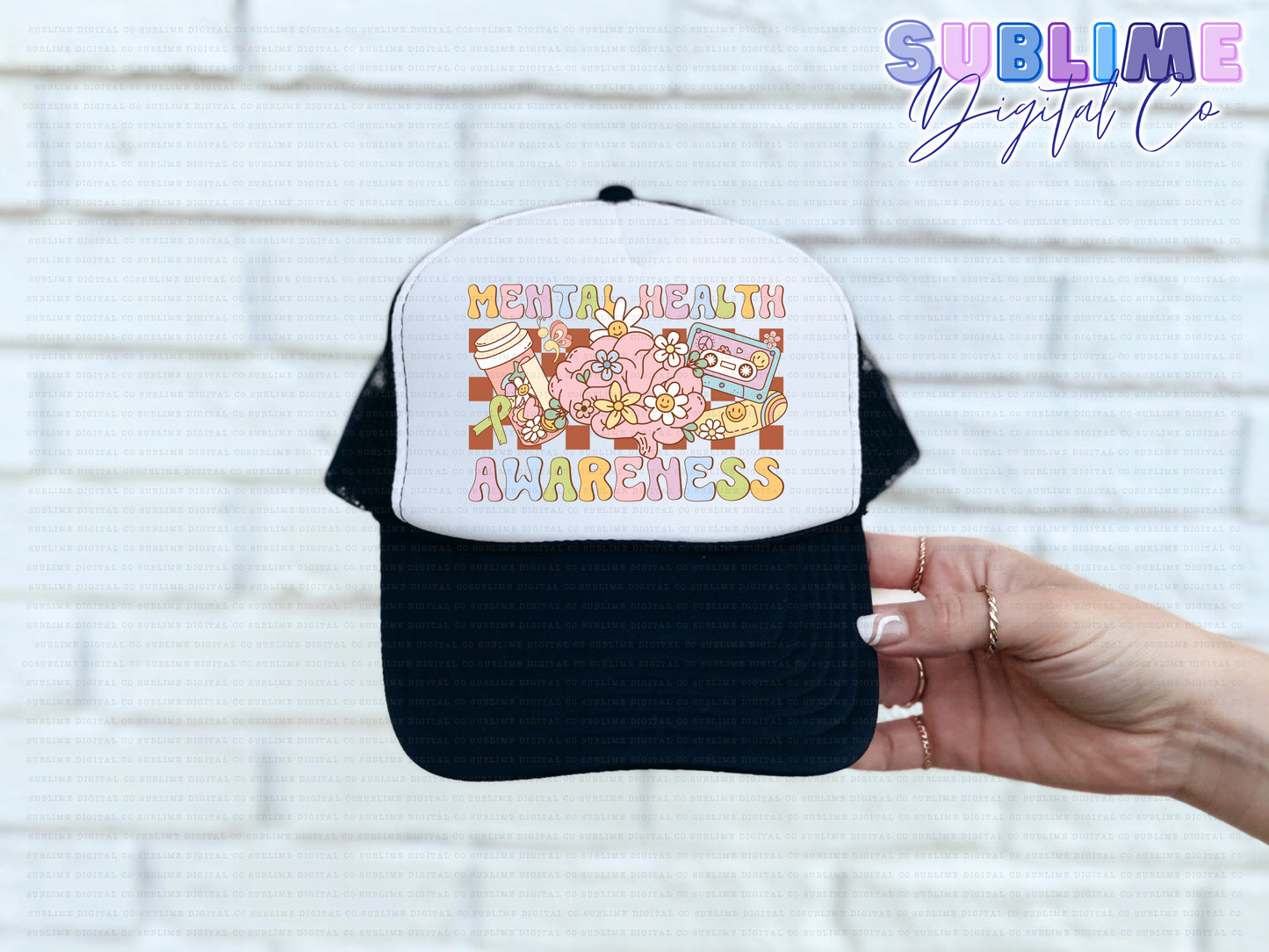 Mental Health • Pocket/Hat Design • Rep Your Business • Instant Download • Sublimation Design