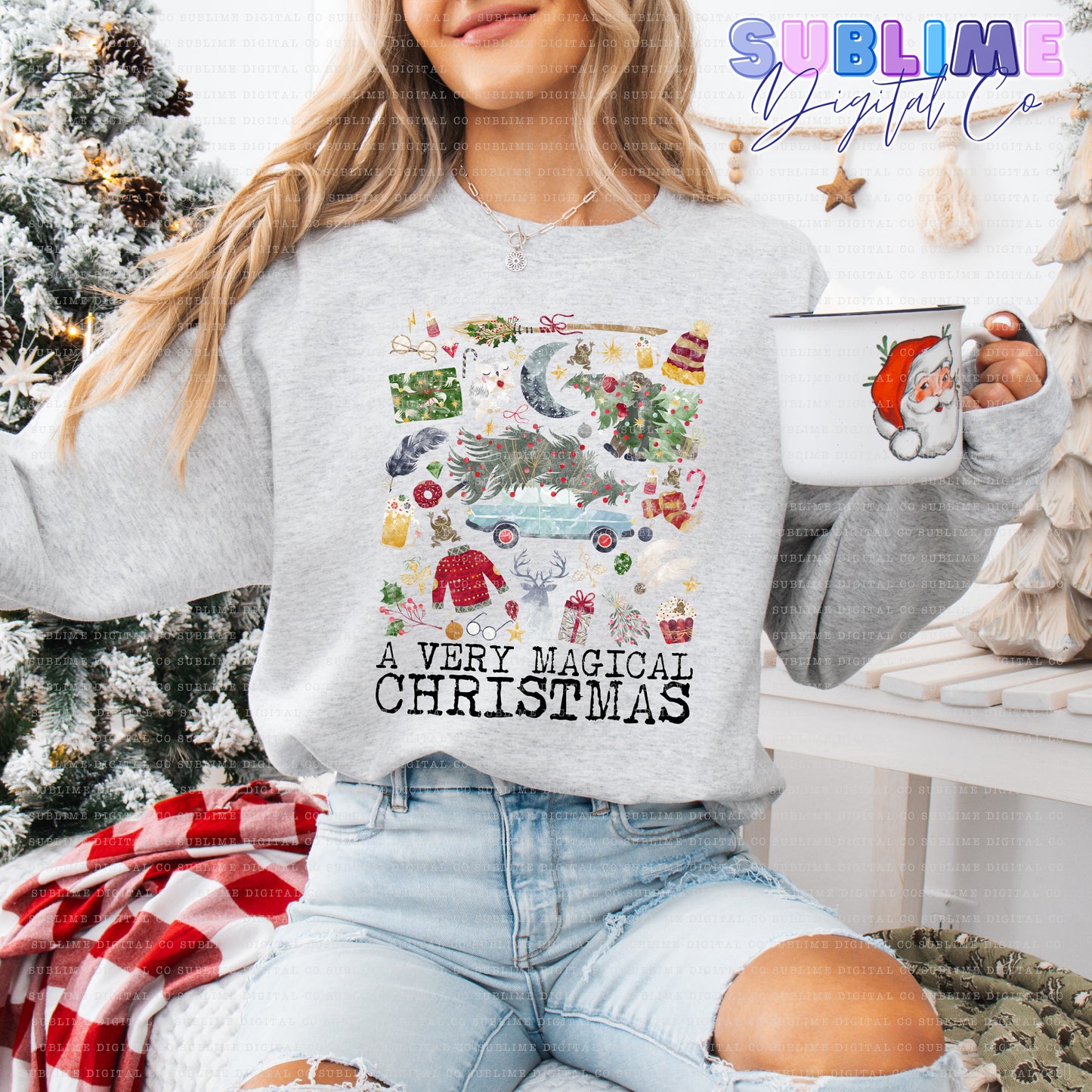 A Very Magical Christmas • Wizard • Christmas • Instant Download • Sublimation Design