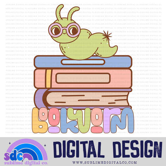 Bookworm • Groovy School • School • Instant Download • Sublimation Design