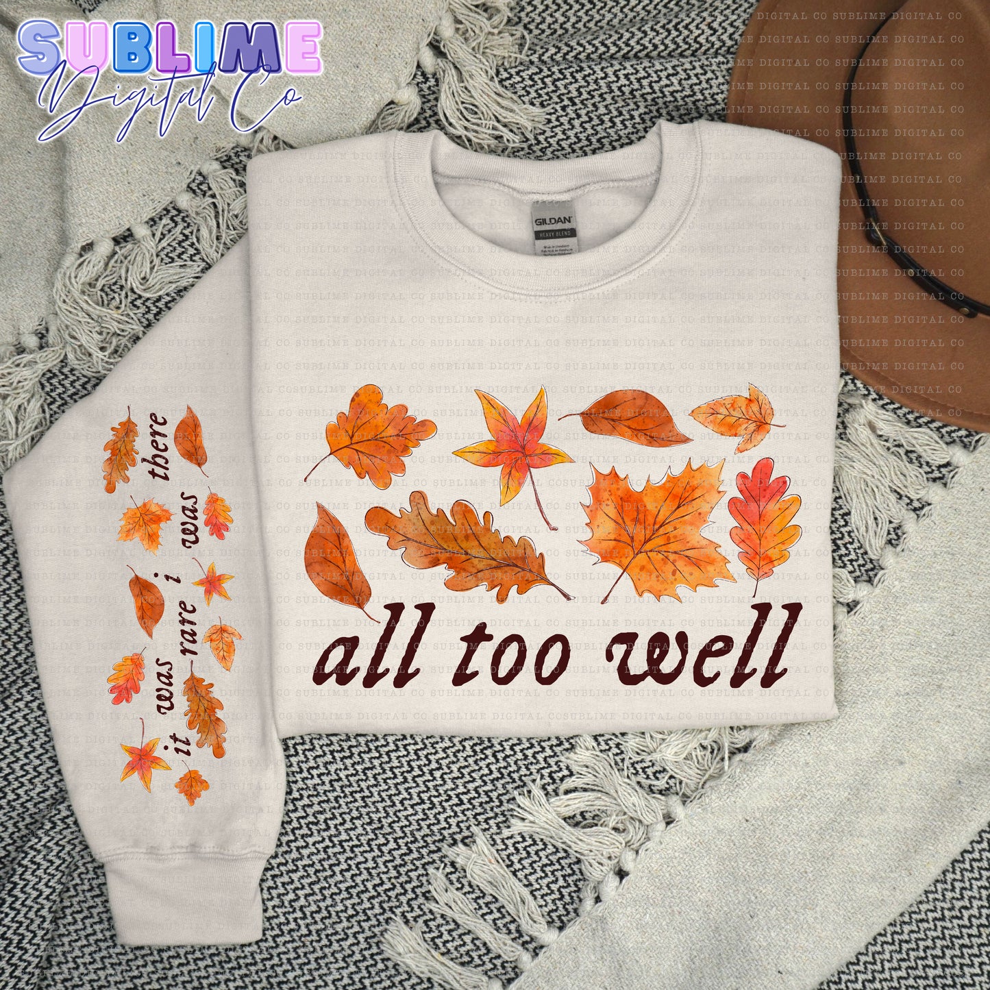 Fall Leaves ATW • TS • Instant Download • Sublimation Design