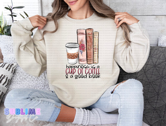 Coffee & A Good Book • Adult Apparel • Made to Order • TAT: Up To 21 Days