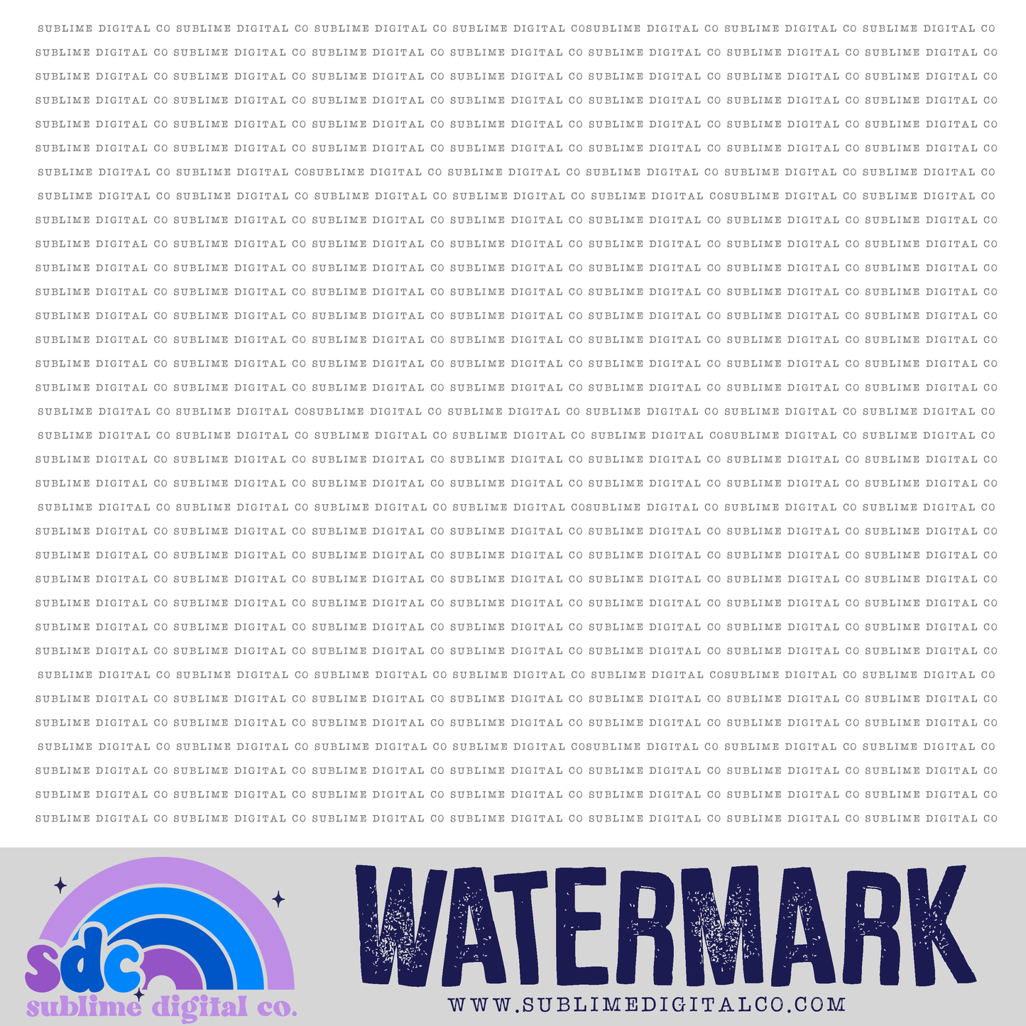 Custom Square Watermark PNG • Custom Digital Designs