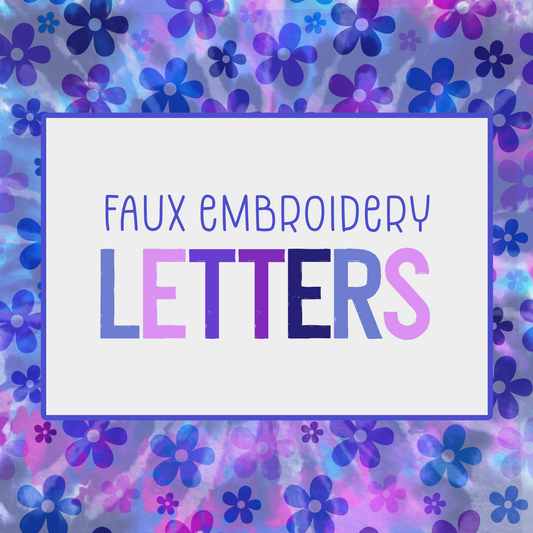 Faux Embroidery Letters Design Drive