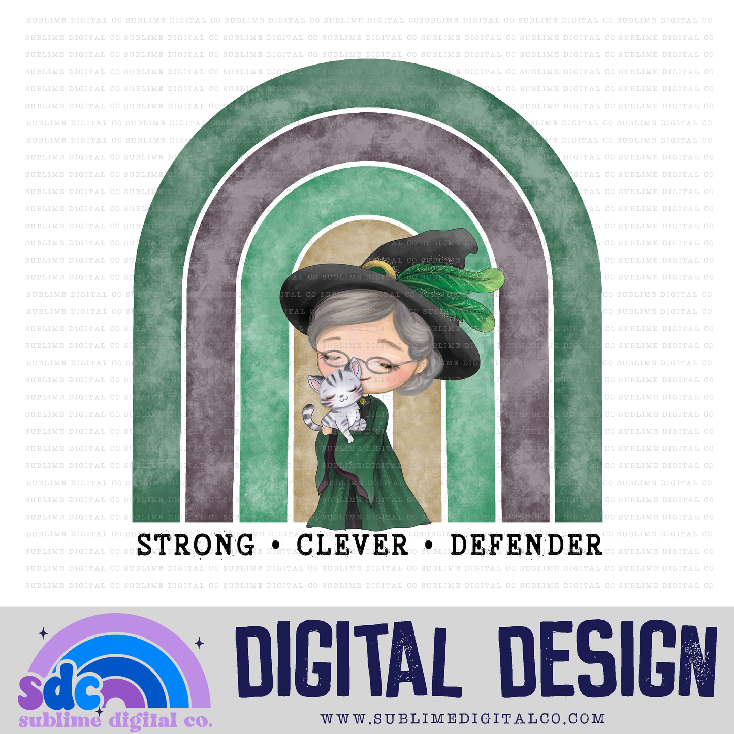 Strong Clever Determined • Wizards • Instant Download • Sublimation Design