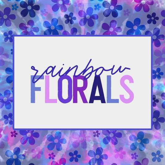Rainbow Florals • Digital Paper • Instant Download