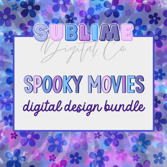 Spooky Movies • Digital Design Bundles • Instant Download • Sublimation Design