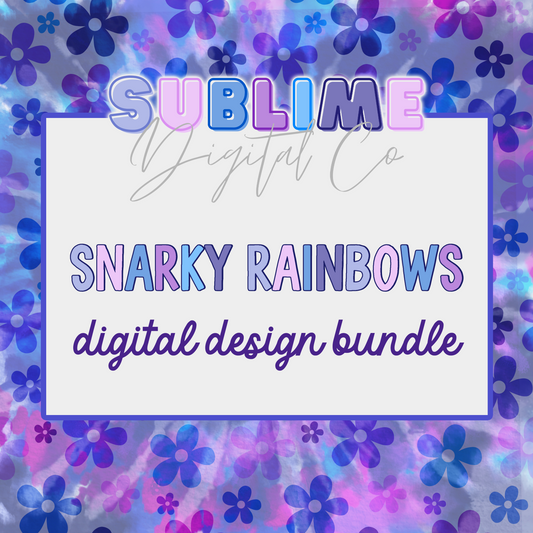 Snarky Rainbows • Digital Design Bundles • Instant Download • Sublimation Design