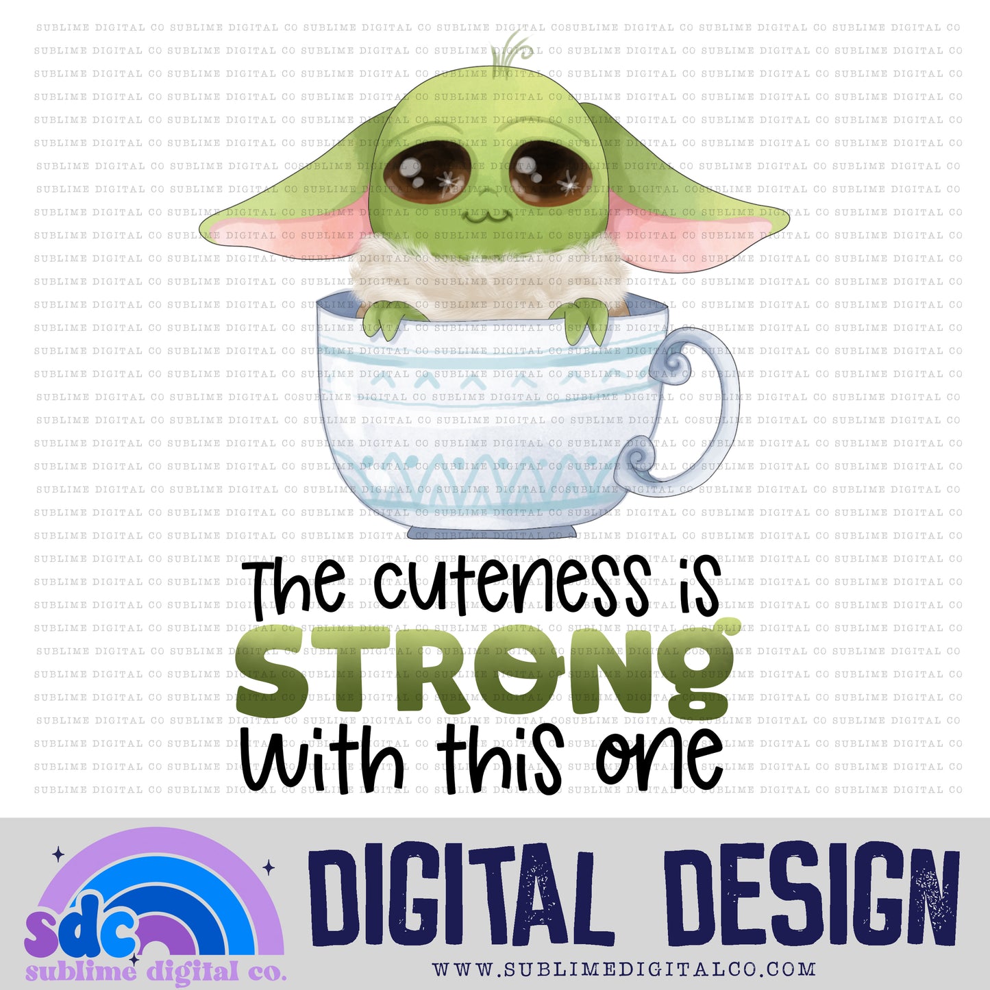 Cuteness • Green Baby • Space Wars • Instant Download • Sublimation Design