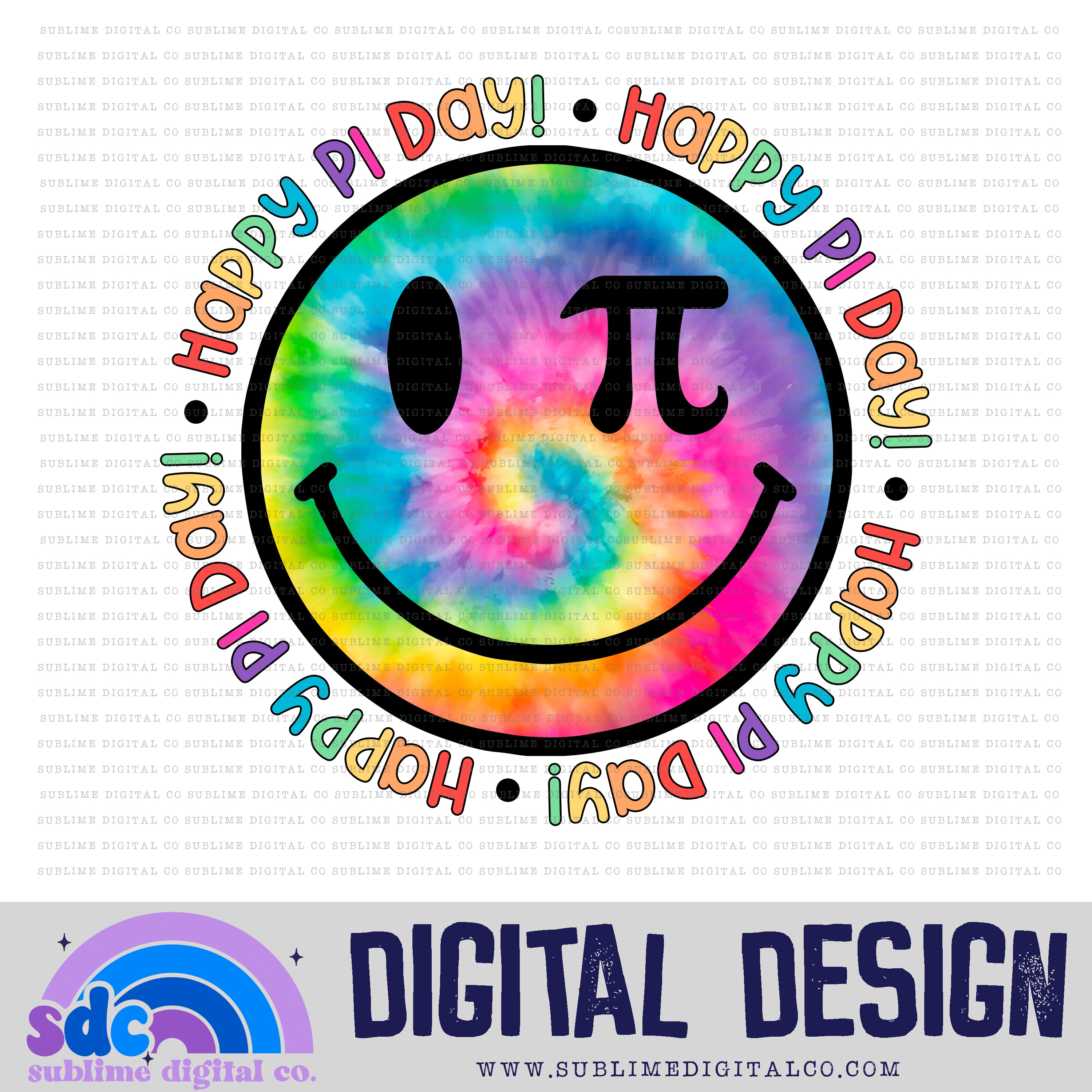 Happy Pi Day - Smiley • Pi Day • School • Instant Download • Sublimati ...