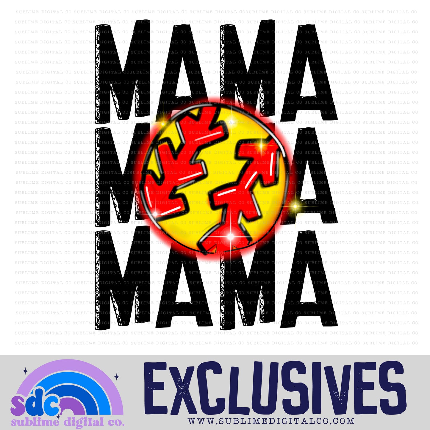Softball Mama • Exclusive • Instant Download • Sublimation Design