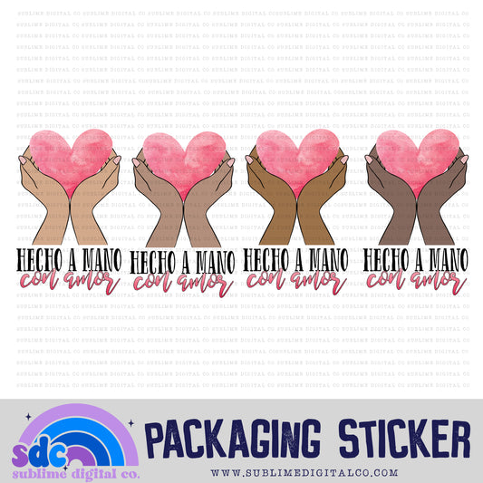 Hecho A Mano Con Amor | Small Business Stickers | Digital Download | PNG File