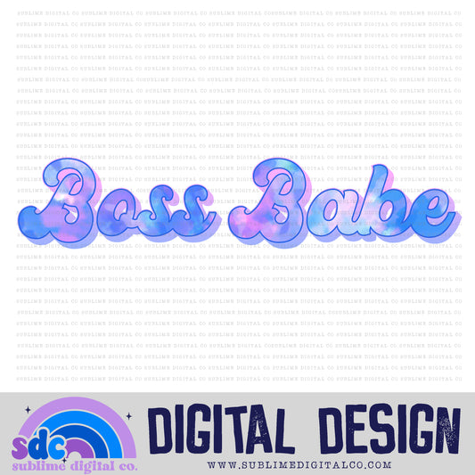 Boss Babe - Mermaid Tie Dye • Instant Download • Sublimation Design