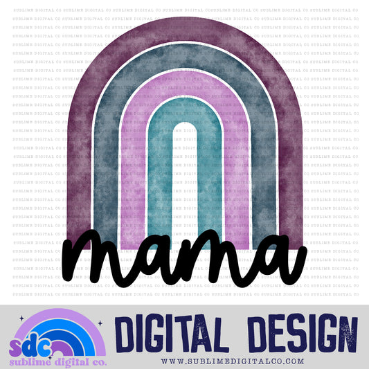 Mama - Peacock Rainbow • Colorful Designs • Instant Download • Sublimation Design