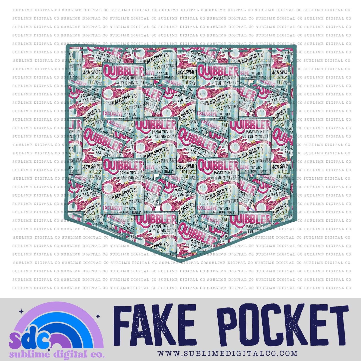 Tabloid • Fake Pocket • Wizards • Instant Download • Sublimation Design