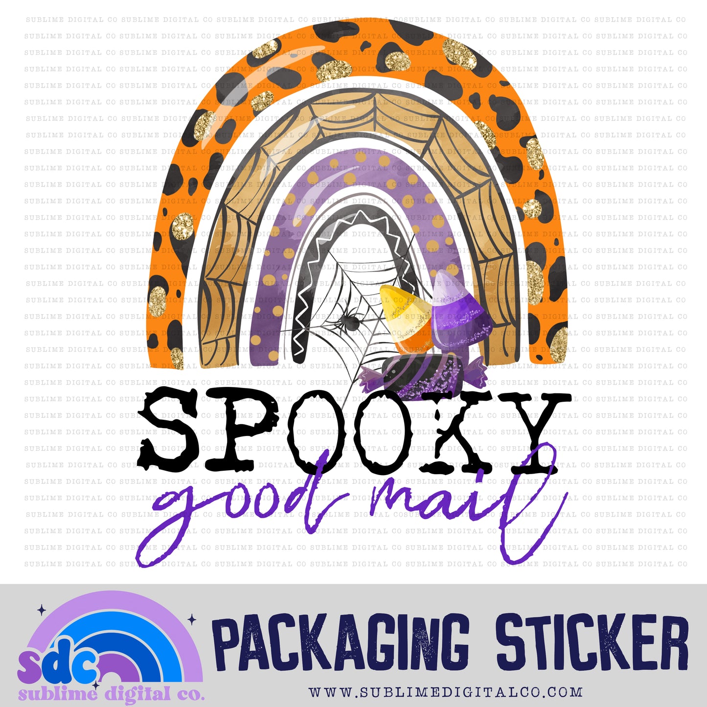 Spooky Good Mail - Rainbow | Small Business Stickers | Digital Download | PNG File