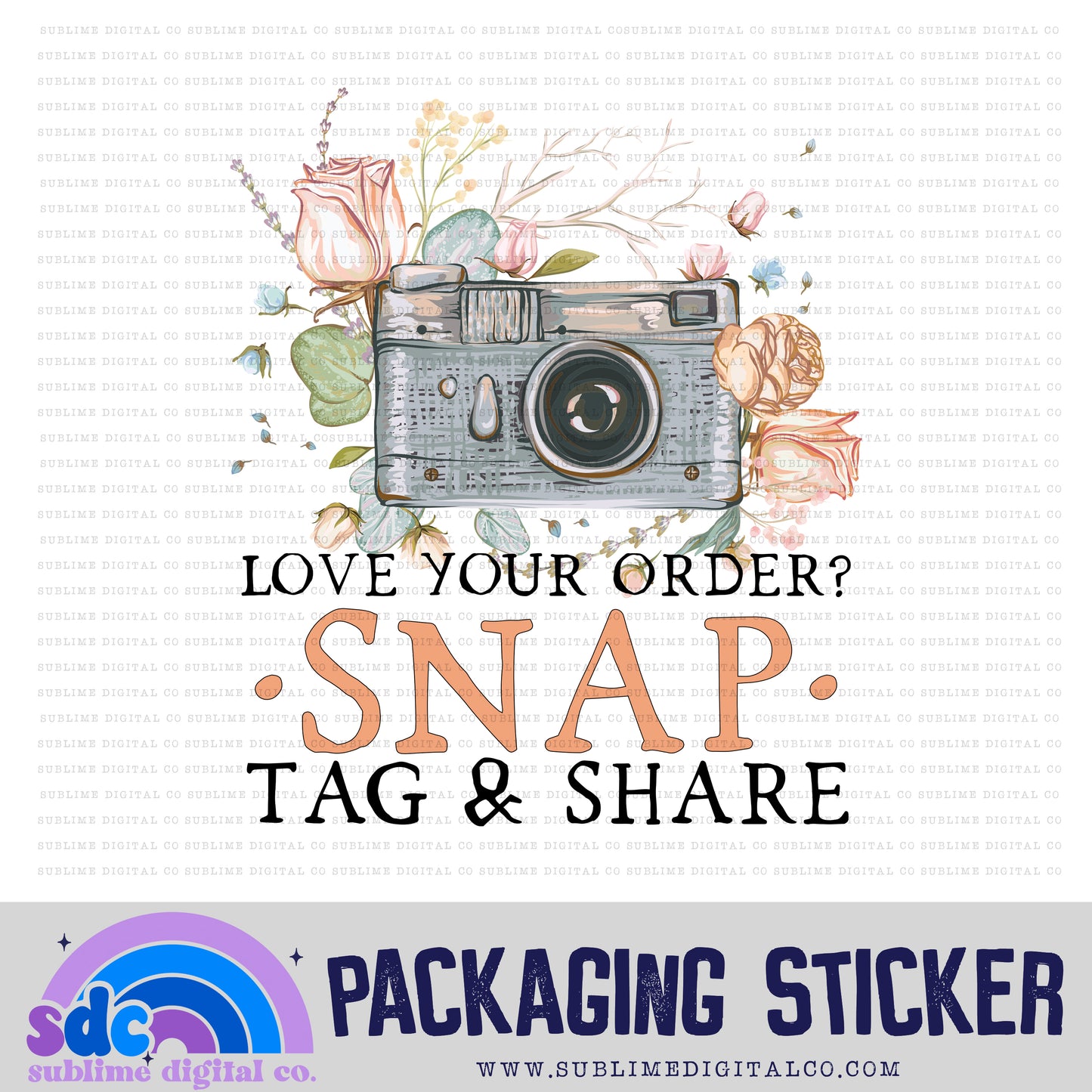 Snap, Tag & Share | Small Business Stickers | Digital Download | PNG File